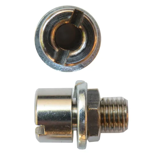 Buckle with ø mm. 4 hole, complete with nut.