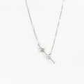 SILVER EPEE HEART NECKLACE